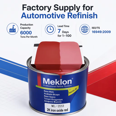 High Gloss 2K Iron Oxide Red Acrylic Urethane Basecoat Liquid Spray Paint for Refinish Repair