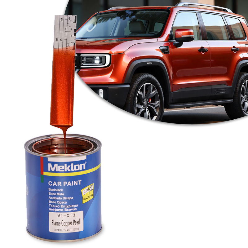 Αυτοκινητοβιομηχανία 1K Flame Copper Pearl Acrylic Liquid Coating Εύκολη εφαρμογή Συστήματα ανάμειξης χρώματος αυτοκινήτων