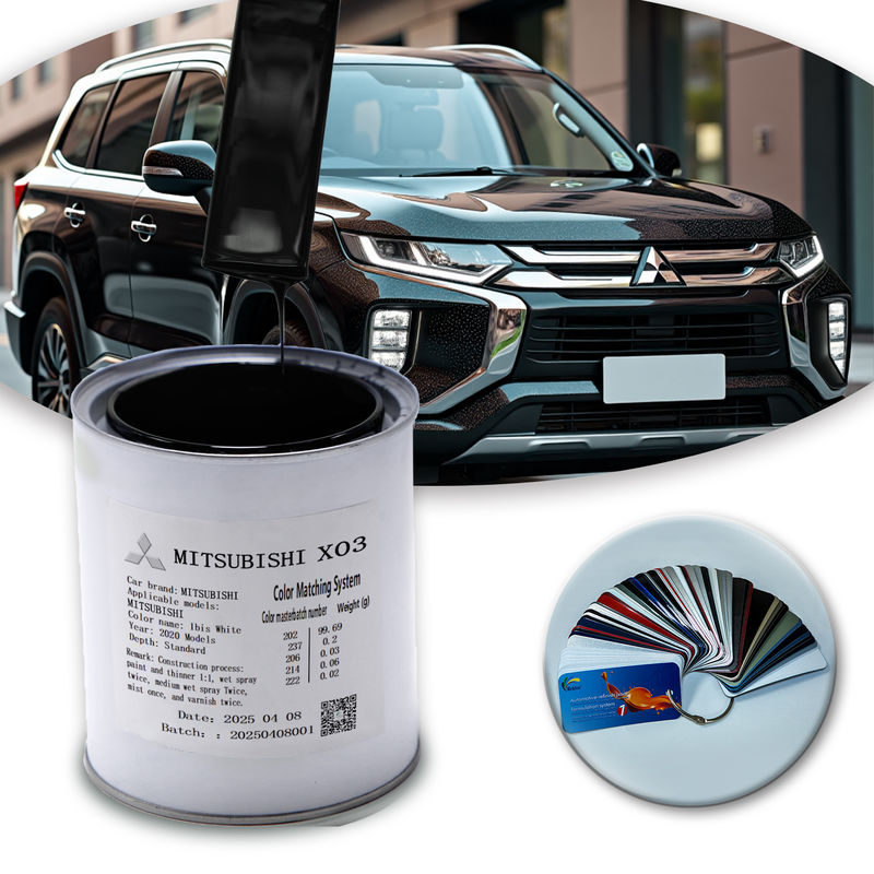 Προσαρμοσμένη τελική βαφή αυτοκινήτου MITSUBISHI X03 1K Μαύρη Μαργαριταρίνη Ακρυλική βαφή για ακραίες καιρικές συνθήκες και περίπλοκες συνθήκες οδών