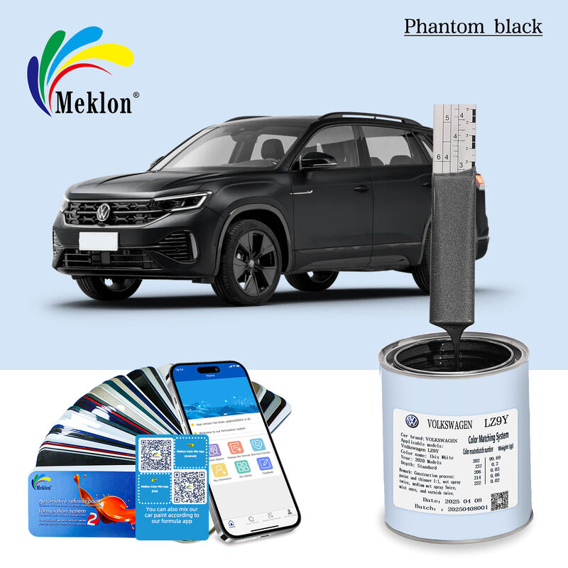 Γρήγορη ξήρανση Μαύρη βαφή αυτοκινήτων Κανονικό βάθος για SAIC Volkswagen 2019 μοντέλα LZ9Y Phantom