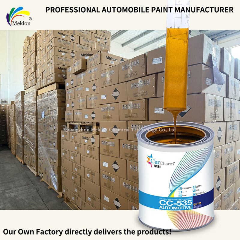 100% ταιριάζει με MK-M418 Ακρυλική τελειοποίηση χρώματος αυτοκινήτου Σπρέι 1K Basecoat Χρυσό Ασημένιο (κίτρινο) χρώμα αυτοκινήτου για επισκευή αυτοκινήτων