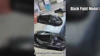 Εμφάνιση εφέ μοντέλου μαύρου χρώματος